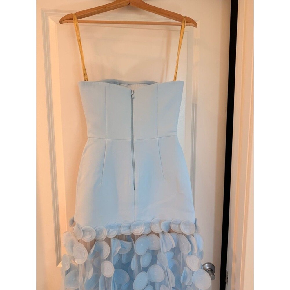 NEW BRONX AND BANCO Harper Strapless Powder Blue Gown with Appliqué, wedding - Picture 10 of 16